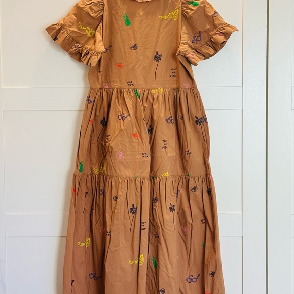 Clare V Tent Dress with Colorful Print - Picture 2 of 8